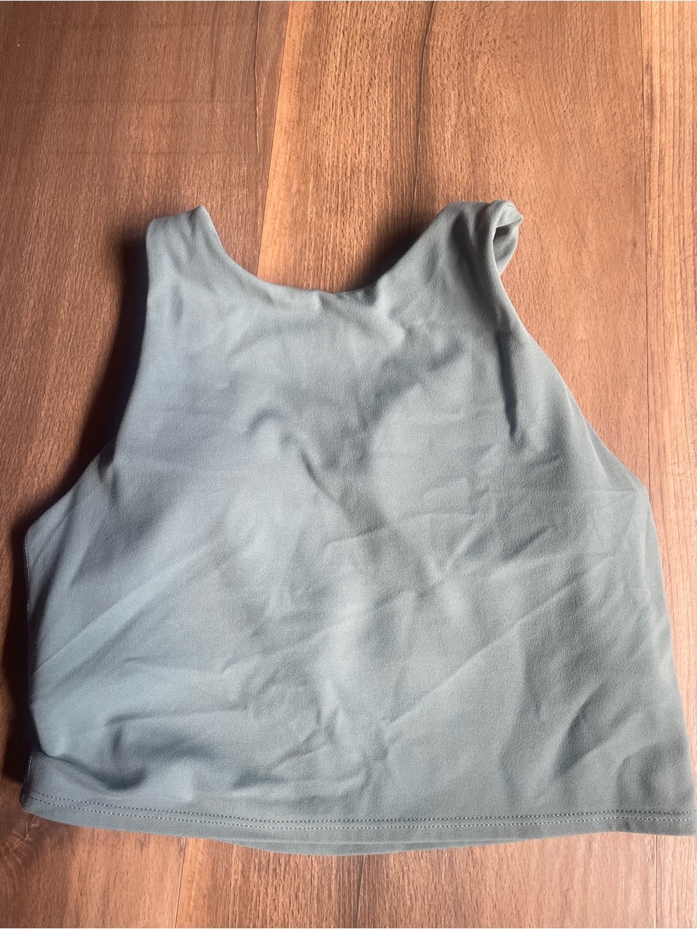 Athleta High-Neck Crop Tank Top - Sage Green